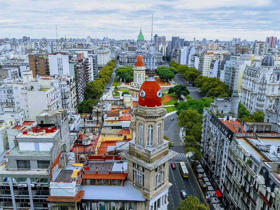 View from the Palacio Barolo in Buenos Aires.