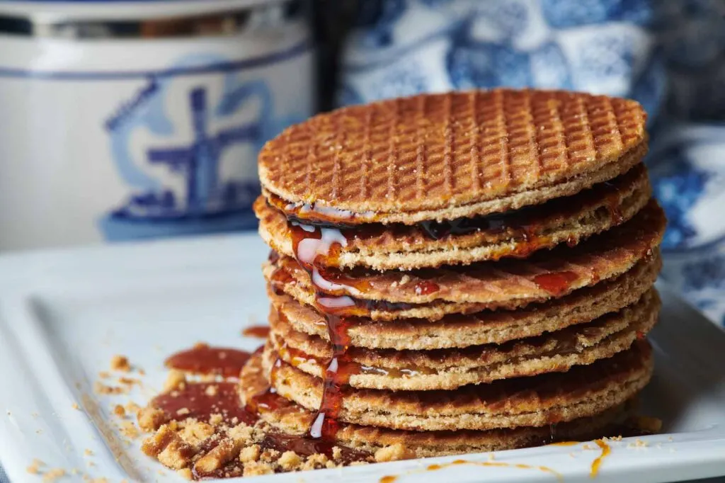 Stroopwafel is a Dutch waffel