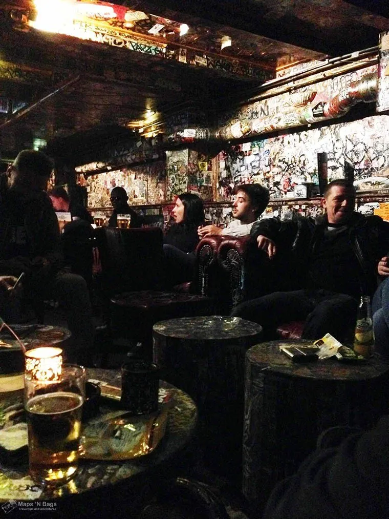 Dark coffee shop in Amsterdam