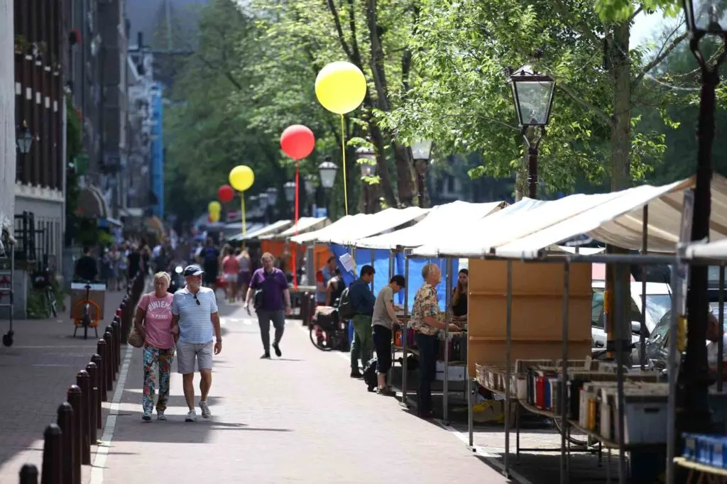 Spui book market in Amsterdam