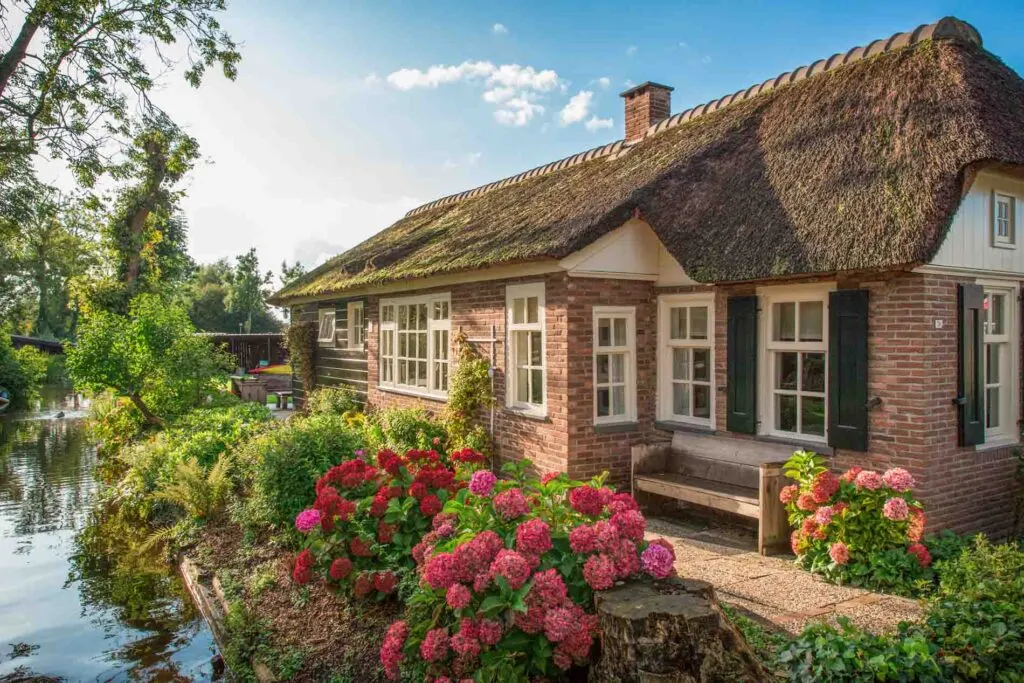 Farmhouse in Giethoorn, the Netherlands, the Venice of the North