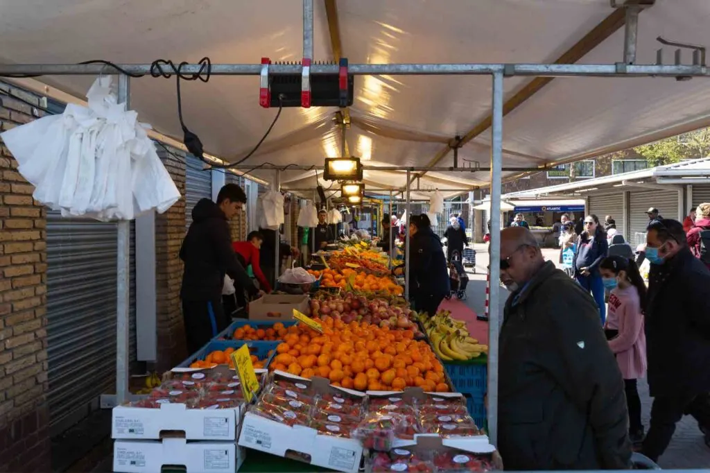 Having a meal at the De Haagse Markt is one of the cool things to do in the Hague