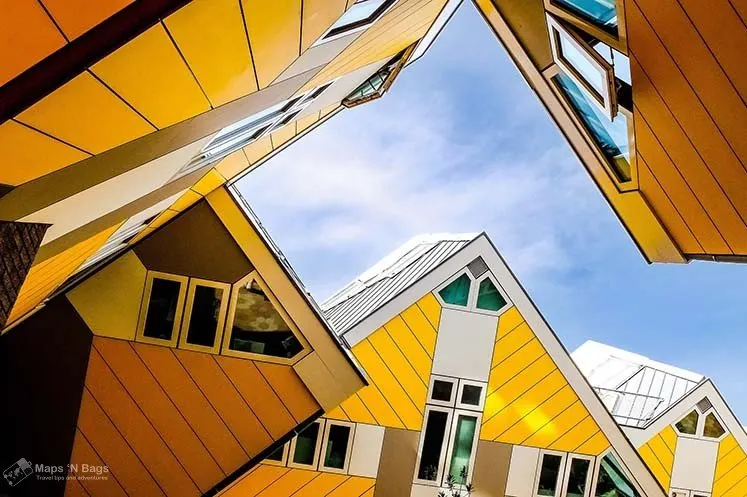 Yellow cube houses in Rotterdam.