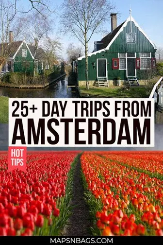 Best day trips from Amsterdam Pinterest graphic