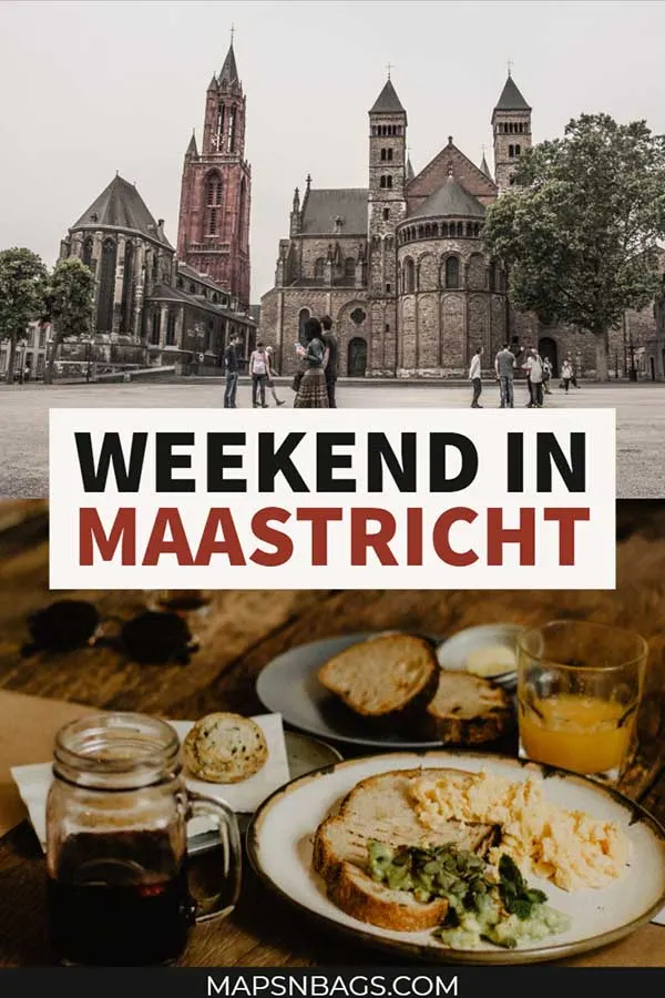 Architecture and history lovers will find a paradise in Maastricht. This medieval city in the Netherlands has great restaurants, shops, and historic churches. You don't want to miss it, right? Check out this itinerary for a weekend in Maastricht. #Maastricht #Netherlands #restaurants #christmas #shops #travel #pictures #winter #church