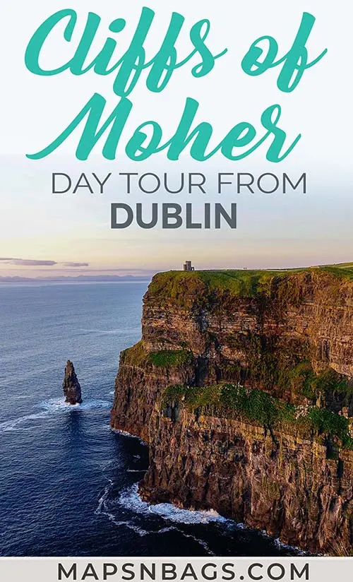 One of the best things to do in Ireland. Visit the Cliffs of Moher on a day trip from Dublin. Including how to get there by car, train, and shuttle bus. Check out the best tips! #Ireland #HarryPotter #CliffsofMoher #Photography