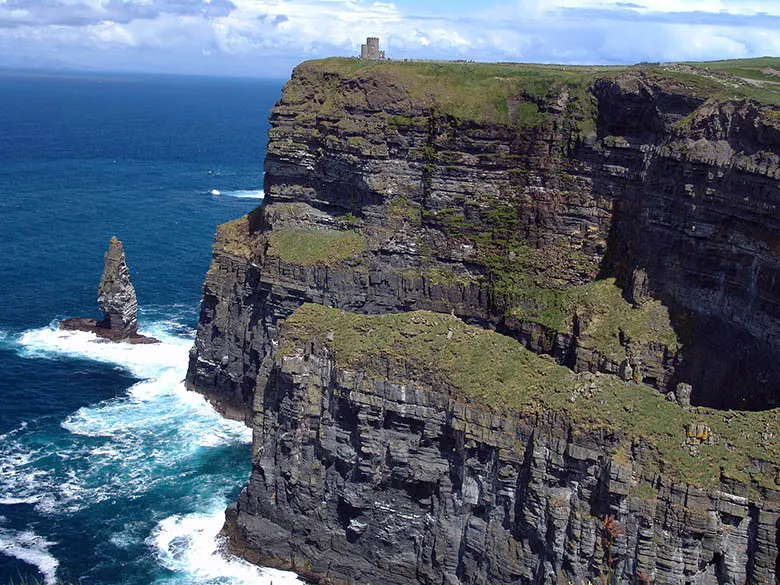 Cliffs of Moher and Atlantic ocean at the Irish coast. #Ireland #CliffsofMoher #Europe #Travel