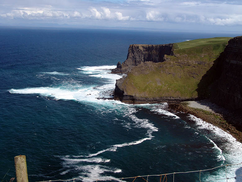 Protective fence at the Cliffs of Moher, Ireland #Ireland #CliffsofMoher #Europe #Travel