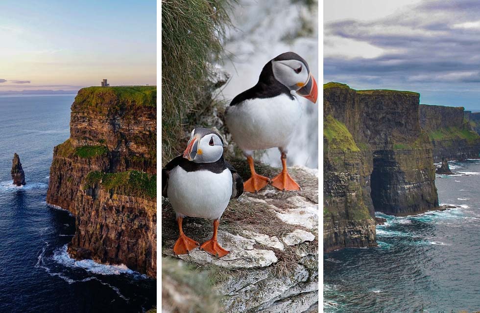 One of the best things to do in Ireland. Visit the Cliffs of Moher on a day trip from Dublin. Including how to get there by car, train, and shuttle bus. Check out the best tips! #Ireland #HarryPotter #CliffsofMoher #Photography