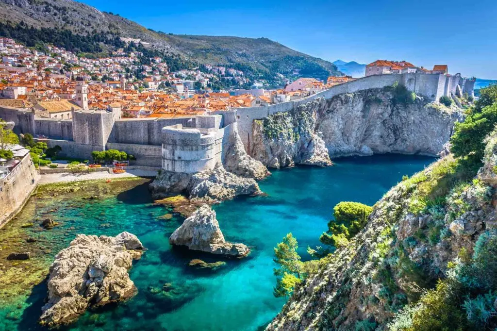 Aerial view of Dubrovnik old town, Croatia