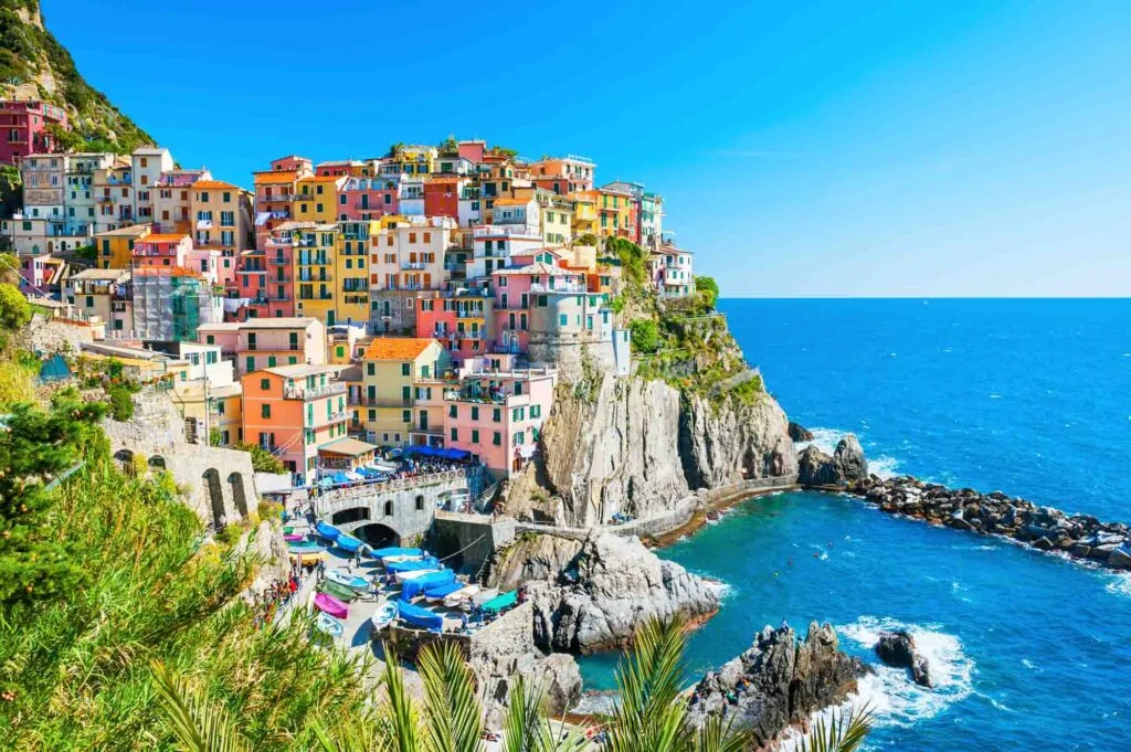 Beautiful view of Manarola town, Cinque Terre, Italy