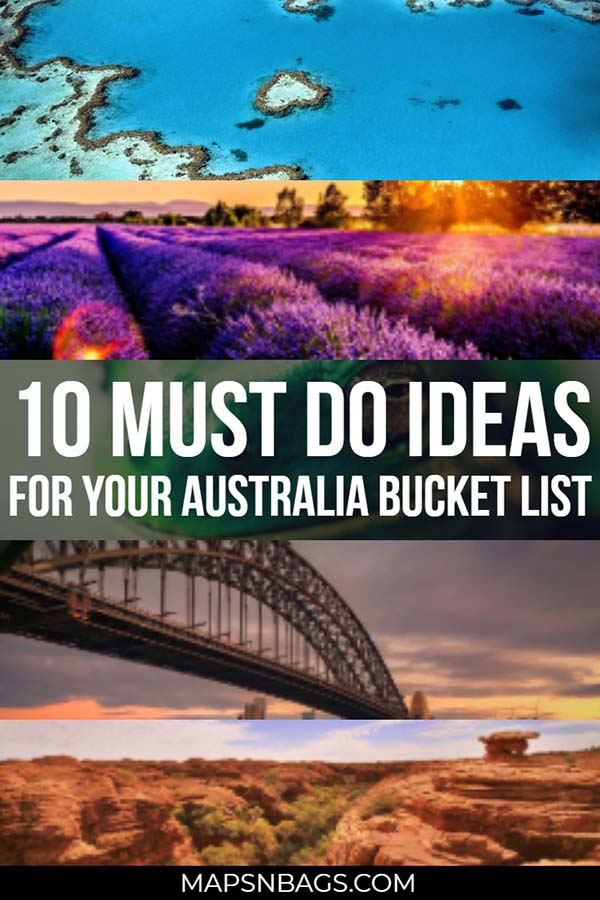From diving in the blue ocean to climbing a steel bridge in the middle of Sydney. This mind-blowing Australia bucket list is ready to be used and copied. #Thingstodo #Sydney #Travel #summer #Australia #Dreams #NationalParks #Fun #Adventure #GreatBarrierReef #Trips #Perth #Tasmania #heart #BucketList