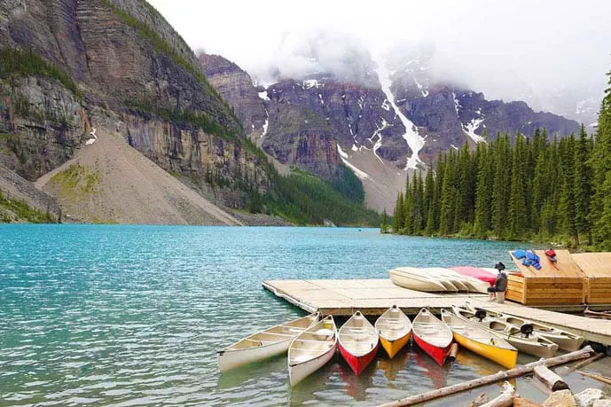 Lake Moraine trail is one of the best hikes in Banff