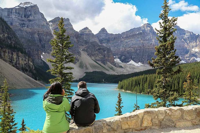 Lake Moraine trail is one of the best hikes in Banff