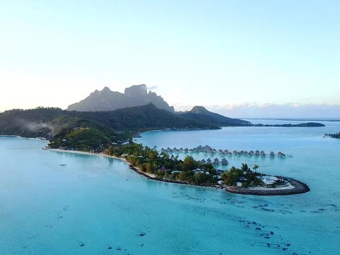 Paradise in blue water, French Polynesia