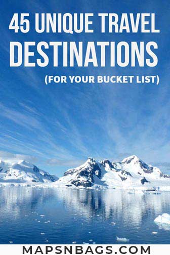 Pinterest graphic Unique travel destinations