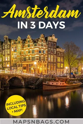 3 days in Amsterdam Pinterest graphic