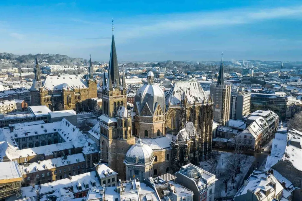 Winter in the City of Aachen, Germany