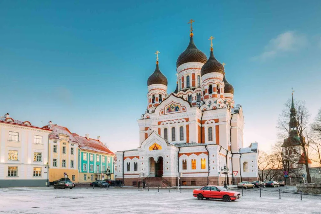 Morning View Of Alexander Nevsky Cathedral in Tallinn, Estonia