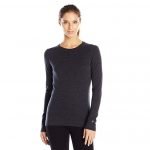 Woman wearing black long sleeved shirt