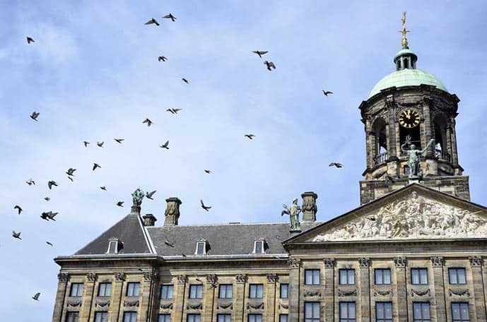 Dam Square is one of the best photography spots in the Netherlands