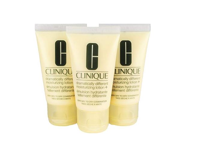 Three light yellow moisturizer bottles for winter.