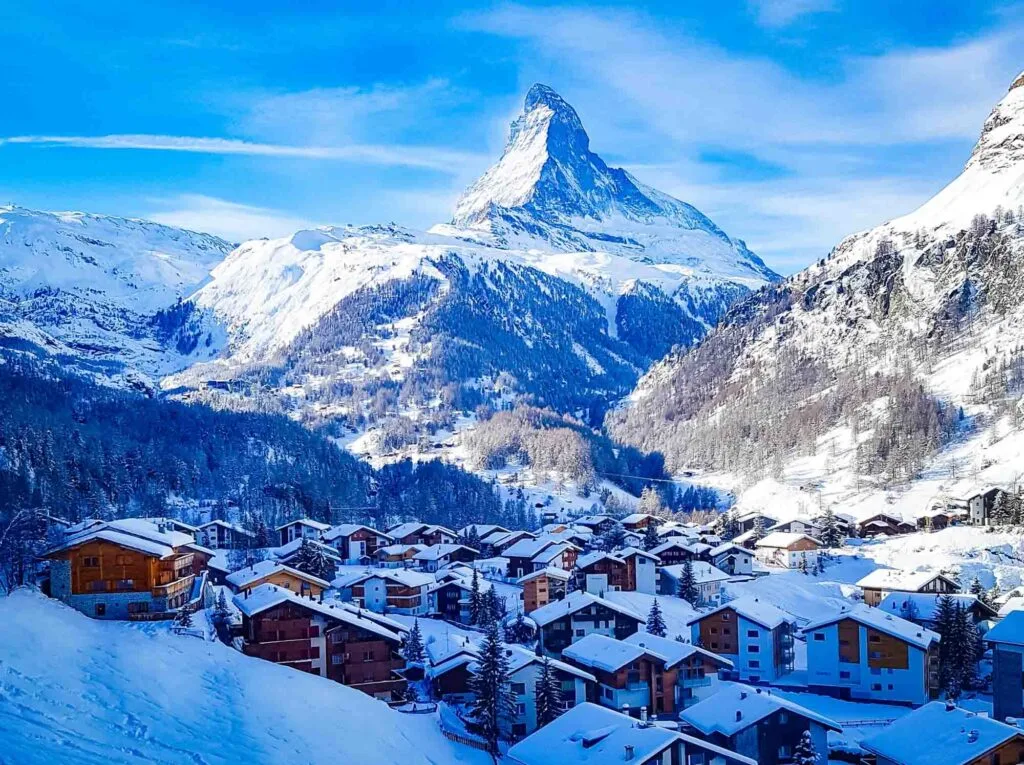 Zermatt during Winter in Switzerland