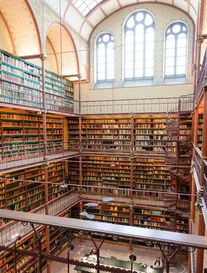 The Rijksmuseum Library is an Instagrammable spot in Amsterdam