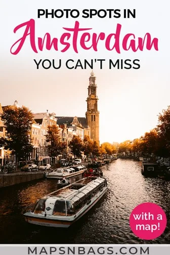 Photo spots in Amsterdam Pinterest graphic