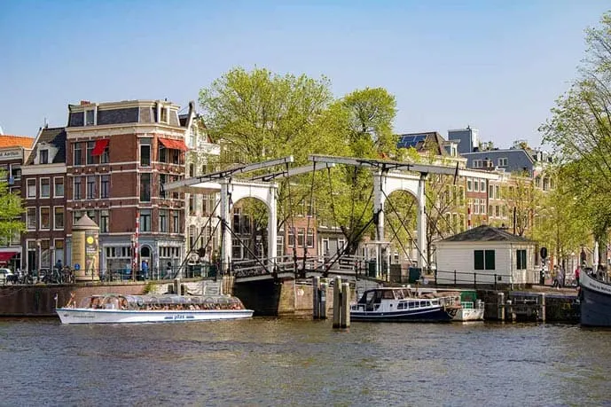 The Amstel River makes up for one of the best canal pictures in Amsterdam