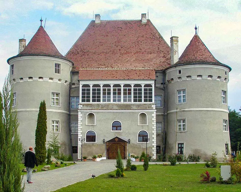 Gray Jidvei castle in Romania