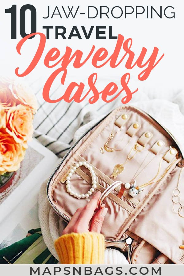 Check out the prettiest  cases, rolls, bags, organizers, everything to keep your jewelry while traveling! Including faux leather and silk products ideas for awesome gifts. Every traveler needs a place to organize their necklaces and rings. Check it out!