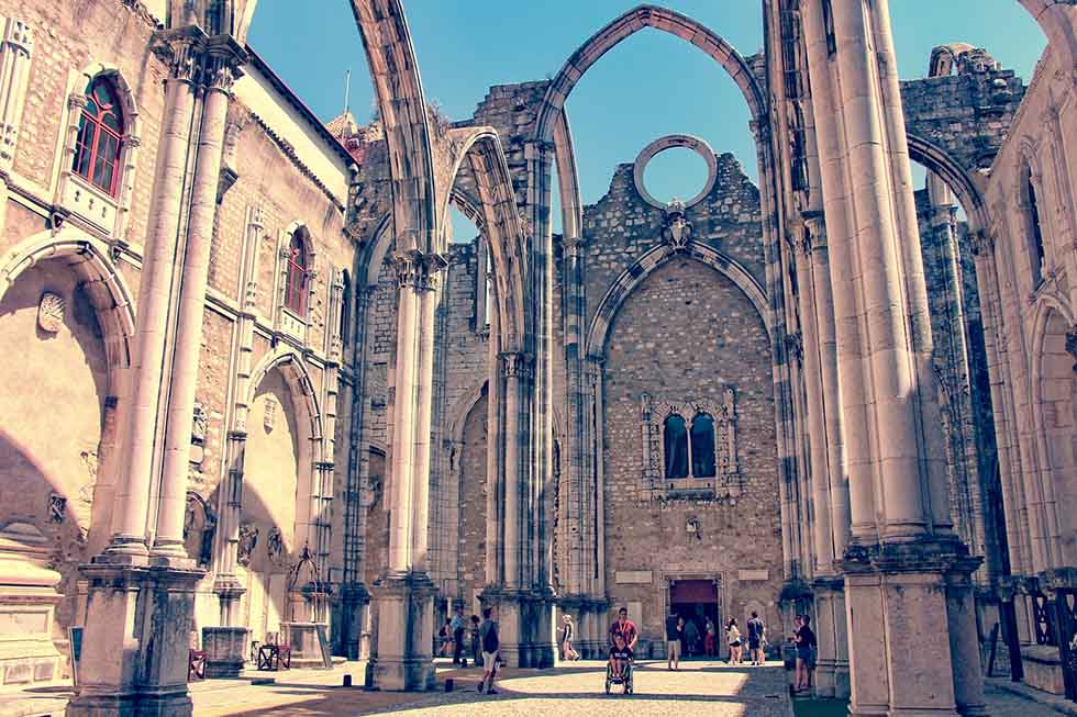 Carmo convent ruins in Lisbon #Portugal #travel #Europe