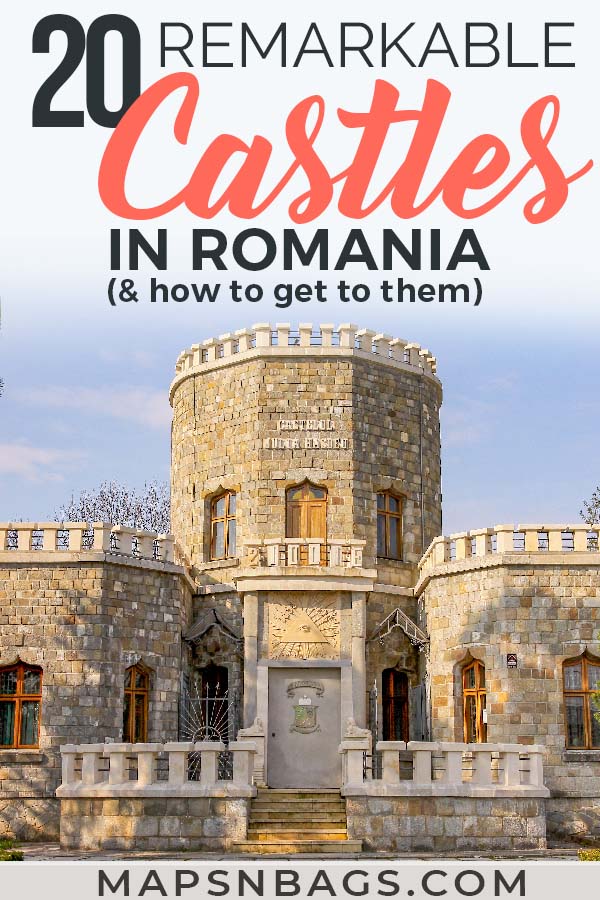 Check out these beautiful castles in Romania! Including some abandoned castles as well as some that are among the prettiest castles in Europe. Romanian castles have striking architecture and many legends, including the Dracula one. Be sure to add it to your travel bucket list! Including a map and practical info on how to visit them. #Castles #Romania #AbandonedCastles