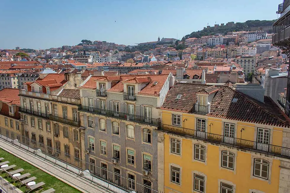 View from the Santa Justa Lift in Lisbon #Portugal #travel #Europe