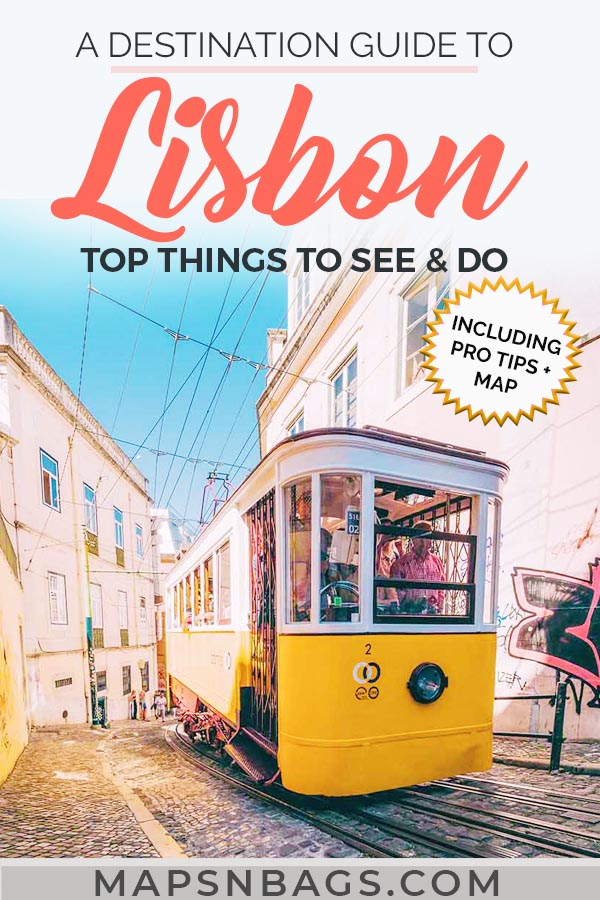 Pinterest graphic about Lisbon