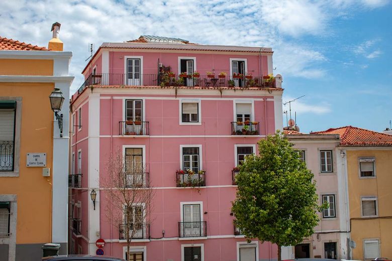 Pink building in Lisbon #Portugal #travel #Europe