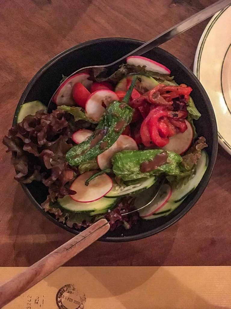 Portuguese salad and green pepper dish in Lisbon #Portugal #travel #Europe