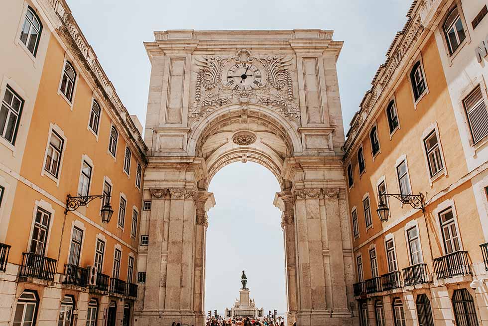 Rua Augusta Arch in Lisbon #Portugal #travel #Europe