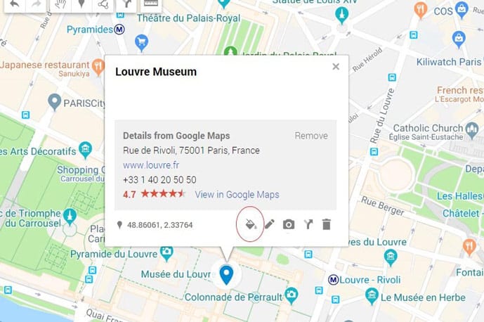 Plan trip in Google Maps