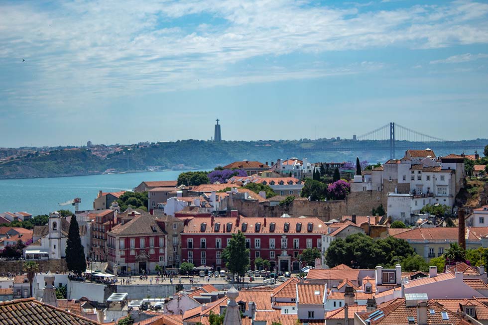 View over Portas do Sol Deck in Lisbon #Portugal #Europe #Travel