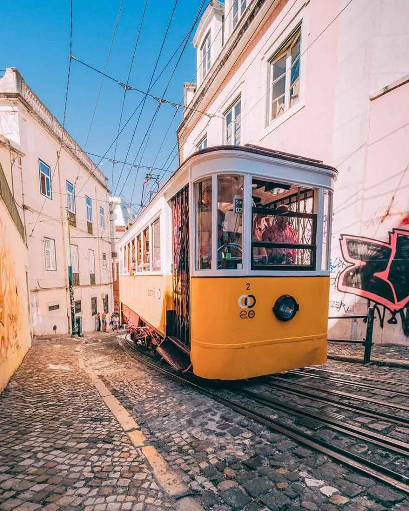 Yellow tram in Lisbon #Portugal #Europe #Travel