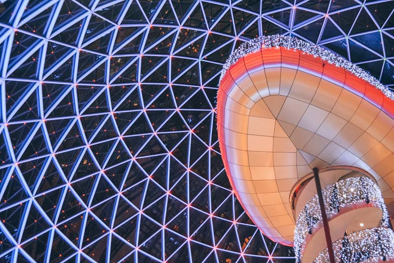 Glass building in Victoria Square in Northern Ireland - a great day trip from Dublin!