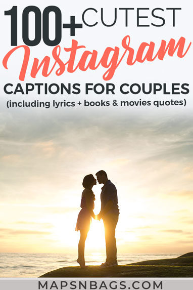 Looking for some inspiration? Check out these cute Instagram captions for couples to express your feelings online! We've selected the best and most romantic short phrases, love quotes from books and movies, and lyrics too! Funny and romantic quotes for happy relationships. Check it out! Instagram captions | Cute Instagram Captions | Love quotes | Captions for couples | Captions for Instagram #Instagram #mapsnbags #captions