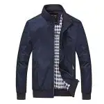 Dark blue jacket that men wear in Ireland