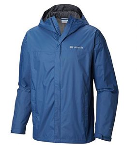 Blue rain jacket for men