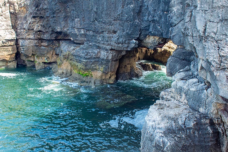 Ocean water and Boca do Inferno in Cascais