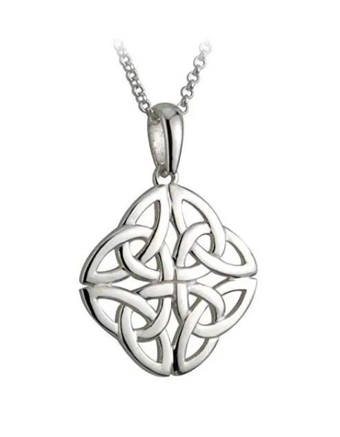 Silver Celtic knot pendant
