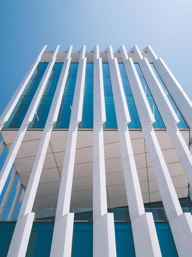 Modern building in Lisbon on a sunny day