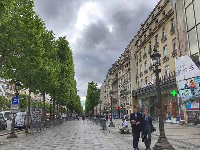 Four days in Paris, wandering through the Champs-Elysees